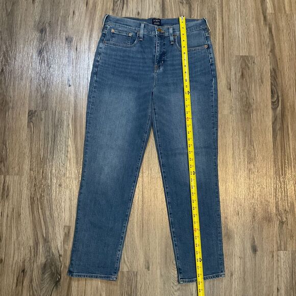 J‎ Crew Relaxed Boyfriend All Day Stretch Jeans Blue Distressed Size 27 - Picture 7 of 8